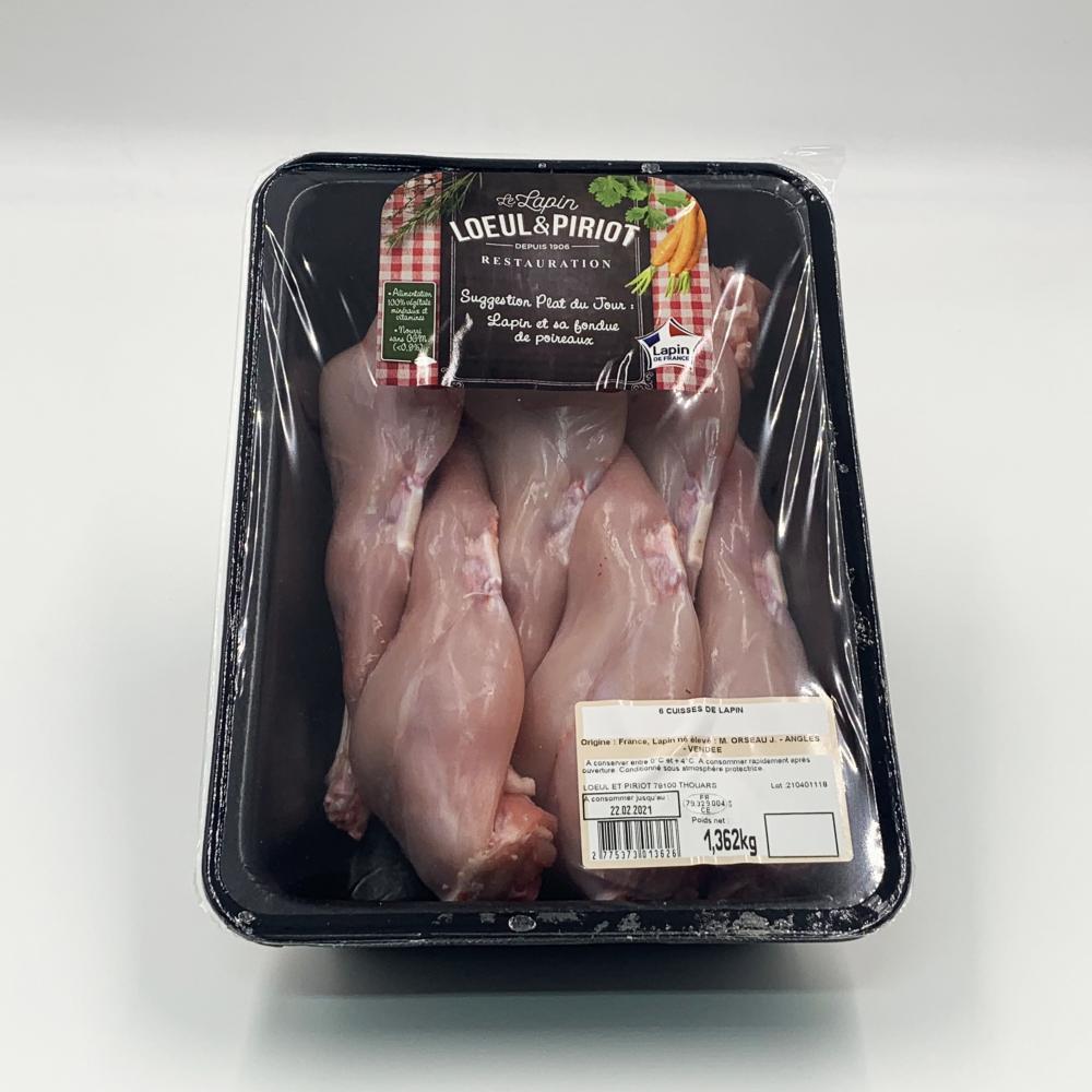 Cuisse de Lapin s/at x 6 - Origine France / 1.2kg