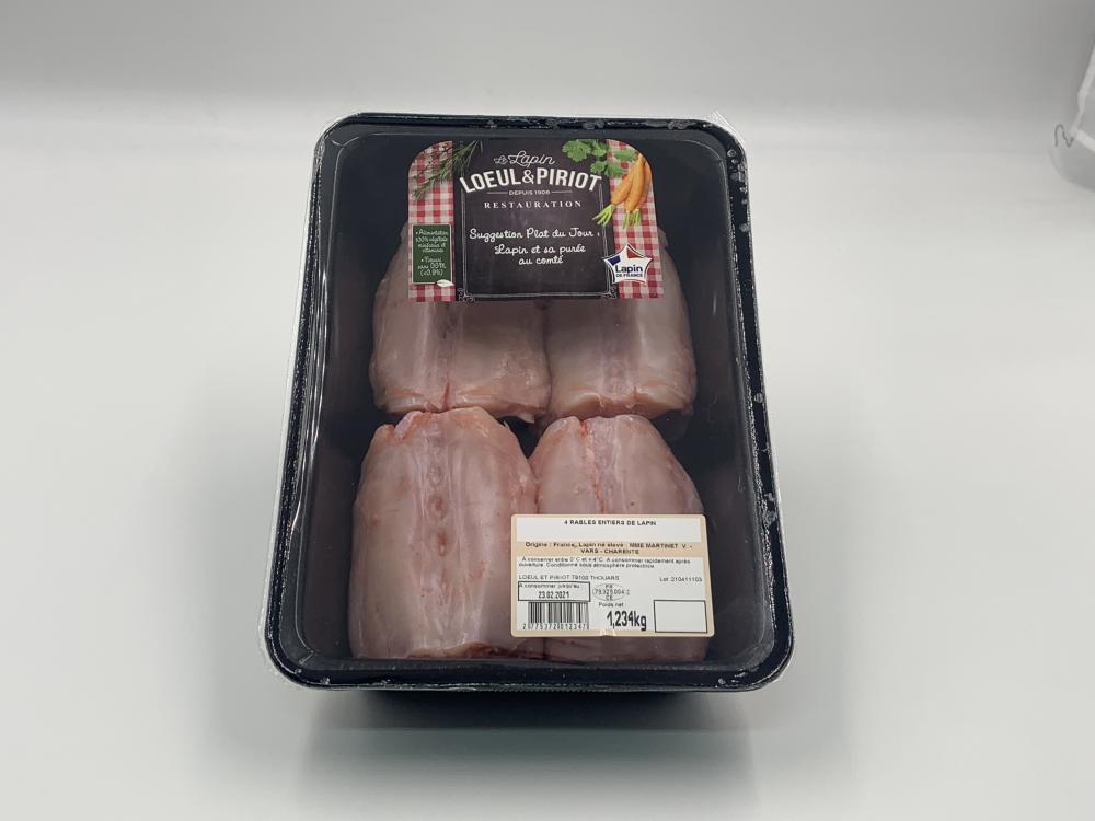 Râble de Lapin s/at x 4 - Origine France / 1.3kg